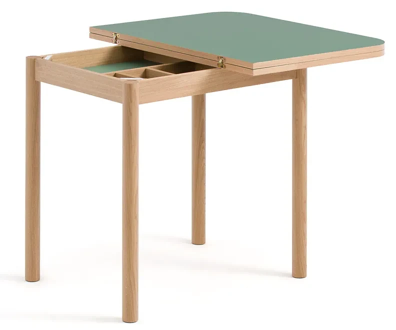 Uitschuifbare tafel van eikenhout en Formica, Quillan
