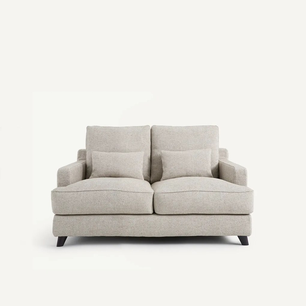 Bank, 2-zit getextureerd viscose/linnen, Alwine