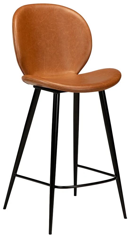 Dan-Form Cloud Lage Design Barkruk Bruin Kunstleer