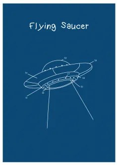 Lichtgevende Poster (70x50 Cm) Esttels Flying Saucer - Sklum