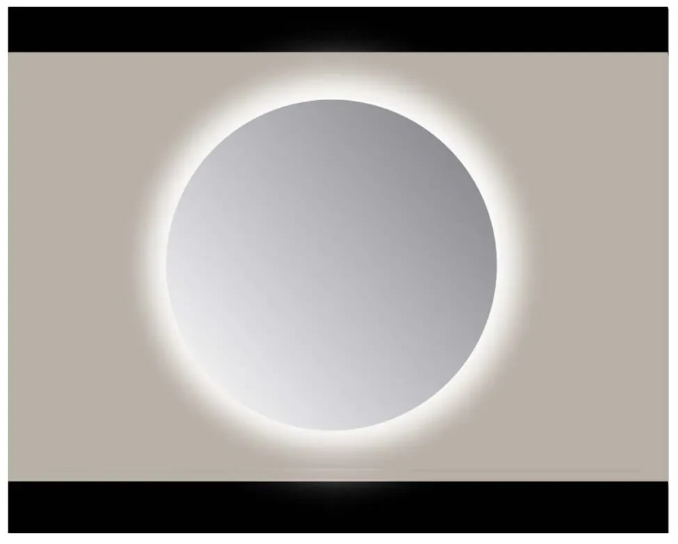 Sanicare Q-mirrors spiegel rond 70 cm. PP geslepen rondom Ambiance Cold White leds (zonder sensor)