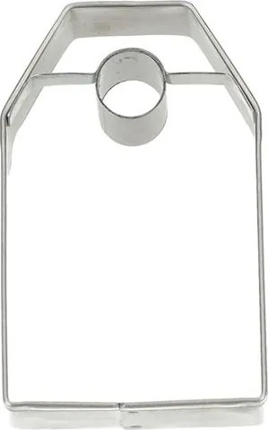 Uitsteekvorm hangtag, recycled rvs