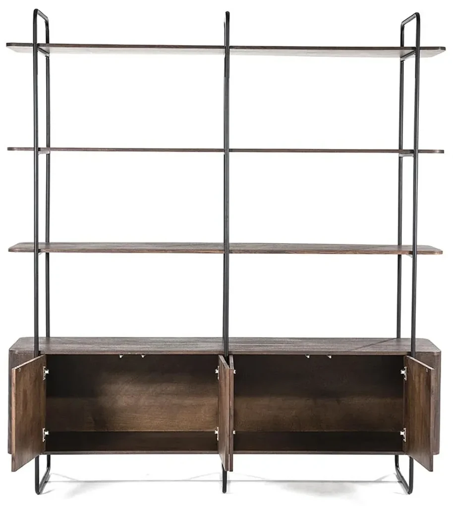 Eleonora James Stellingkast Bruin Mangohout - 190x46.5x210cm.