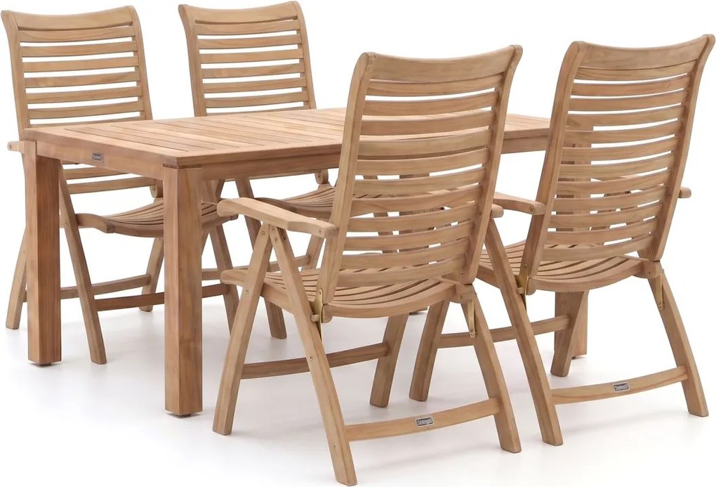 Diningset Sunyard  | 4 personen | Tuinset teakhout | 5-delig | Kees Smit Tuinmeubelen