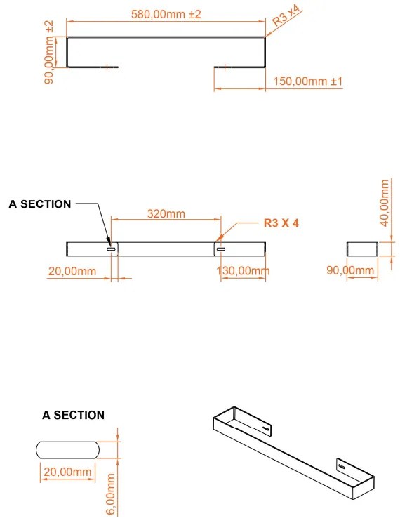 Eastbrook Deddington handdoekhouder voor paneel radiator 55cm antraciet