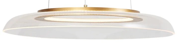 LED Design hanglamp goud en transparant 3-staps dimbaar - Scacrylic Design rond Binnenverlichting Lamp