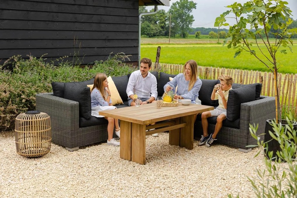 Hoek loungeset  Wicker Zwart 5 personen Garden Collections Toronto