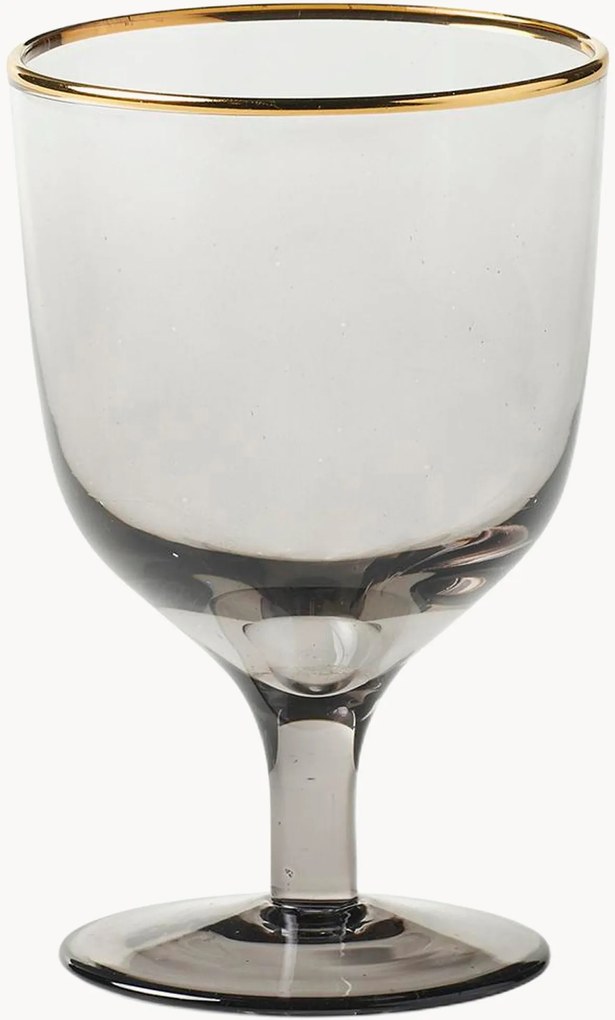 Mondgeblazen wijnglazen Deco, 6-delig