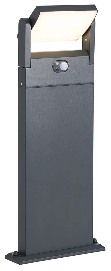 Buitenpaal donkergrijs met bewegingssensor 60cm IP54 solar - Judge