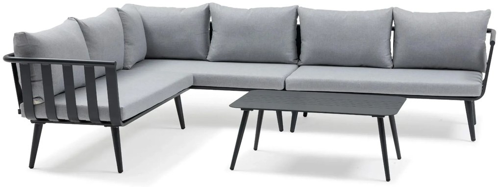 Hoek loungeset 5 personen Aluminium Grijs De Laan Projects