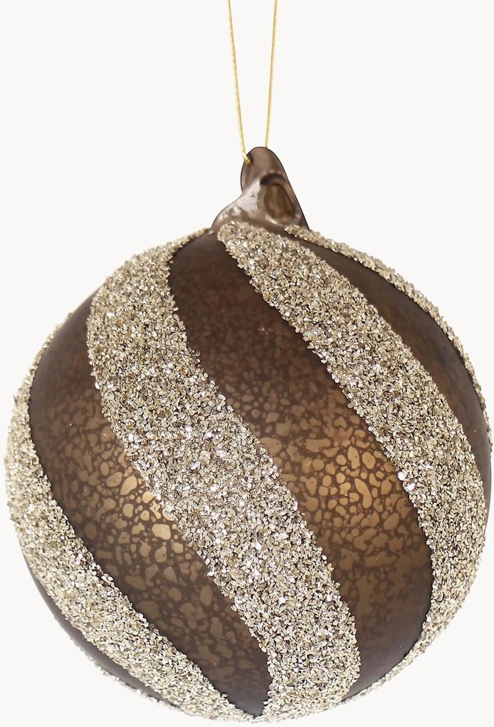 Kerstballen Spiraled van glas, 8-delig