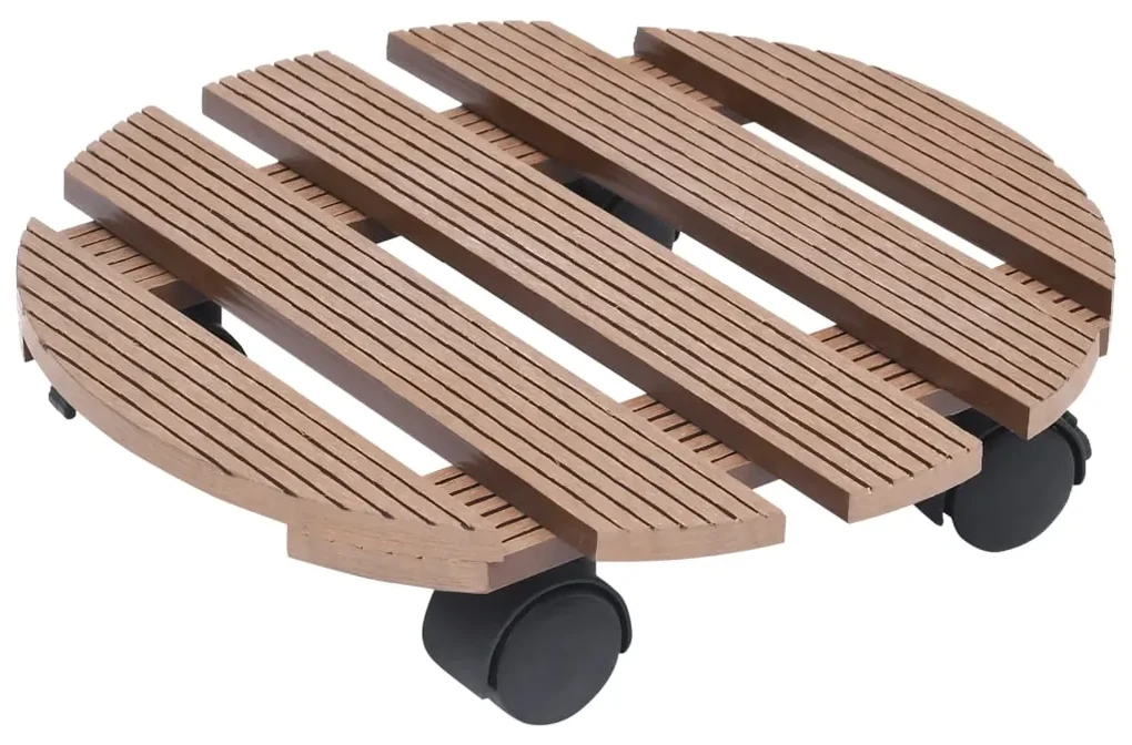 vidaXL Plantentrolleys 2 st Ø30x7,5 cm HKC bruin