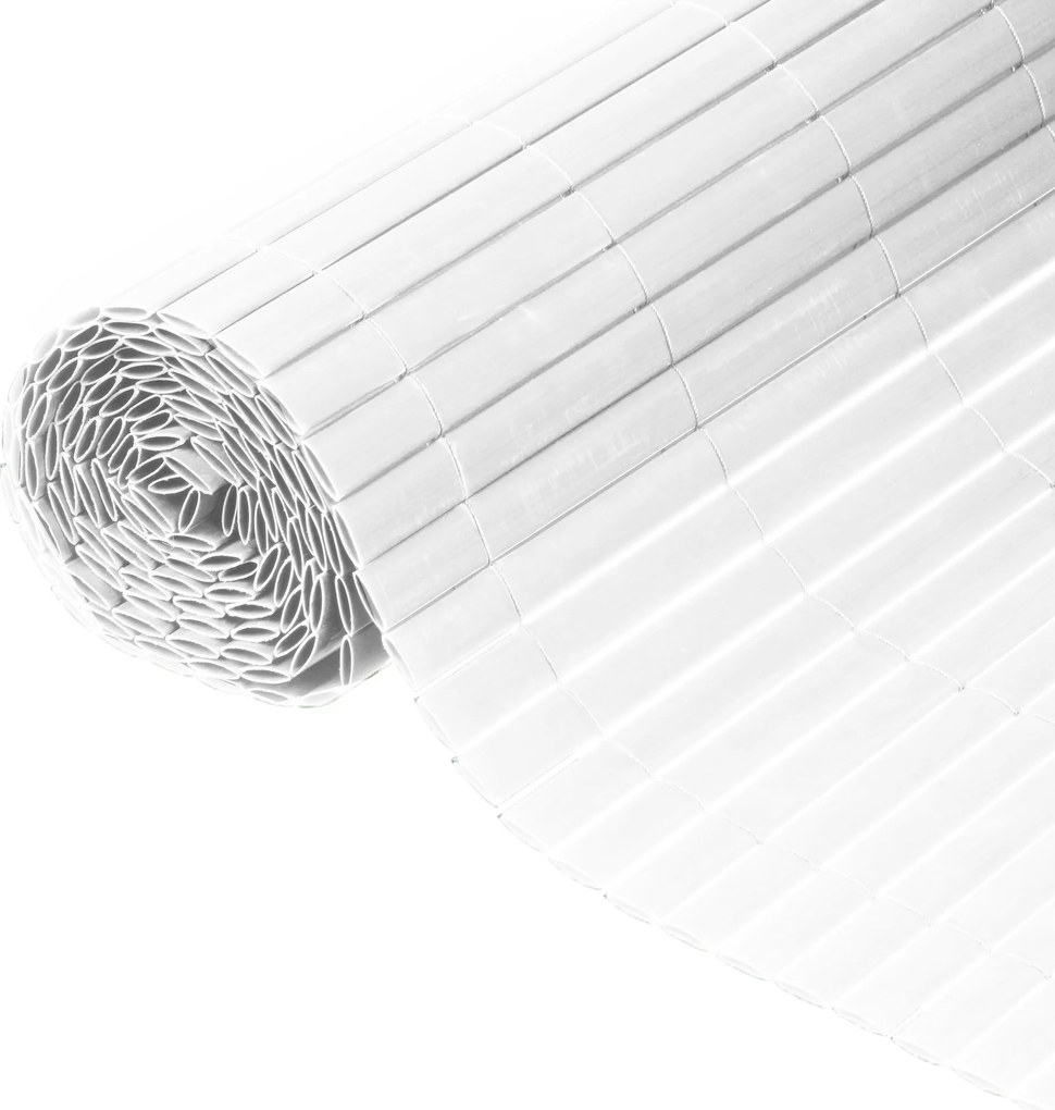 Nature Dubbelwandig tuinscherm PVC - 1500 g/m² - bevestigingsset - wit - 1,5x3 m