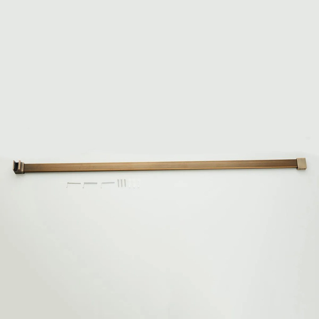 Saniclear Antique profielloze douchecabine 90x90cm met 90cm deur verouderd messing