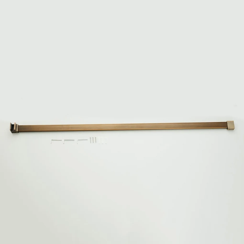 Saniclear Modern Antique rookglas douchecabine 90x90cm met 90cm deur anti-kalk verouderd messing