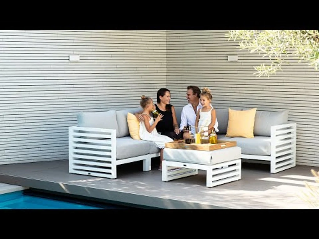 Hoek loungeset 2 personen Aluminium Wit Santika Furniture Santika Jaya