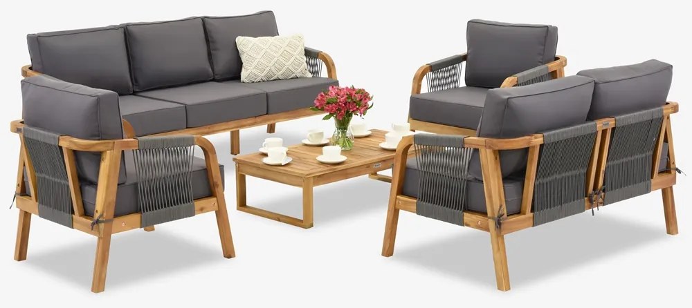 Acaciahouten tuinmeubelen Mumbai Coffee 7 Garden Point