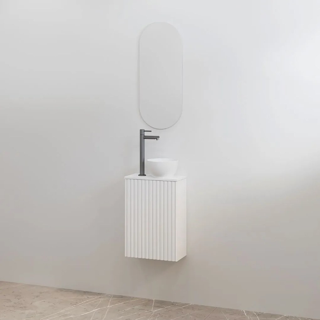 Best Design Mali ribbel toiletmeubel wit mat