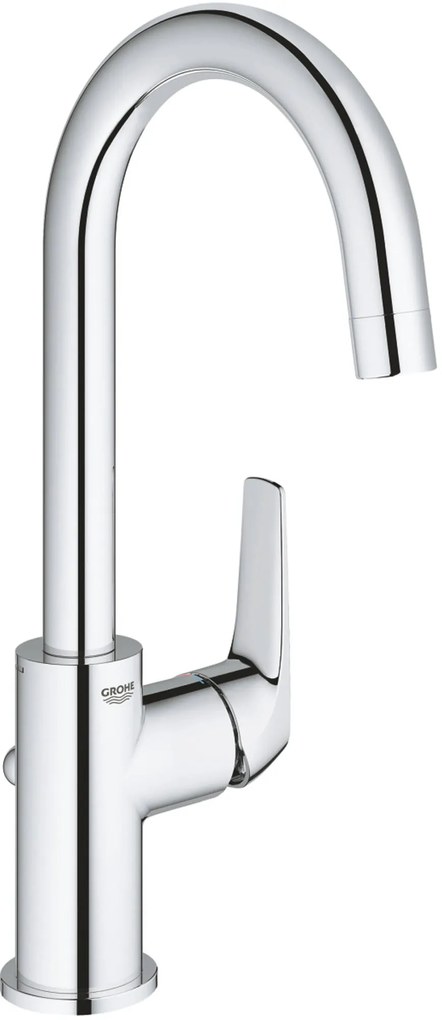 Grohe BauFlow L-size wastafelkraan met waste chroom