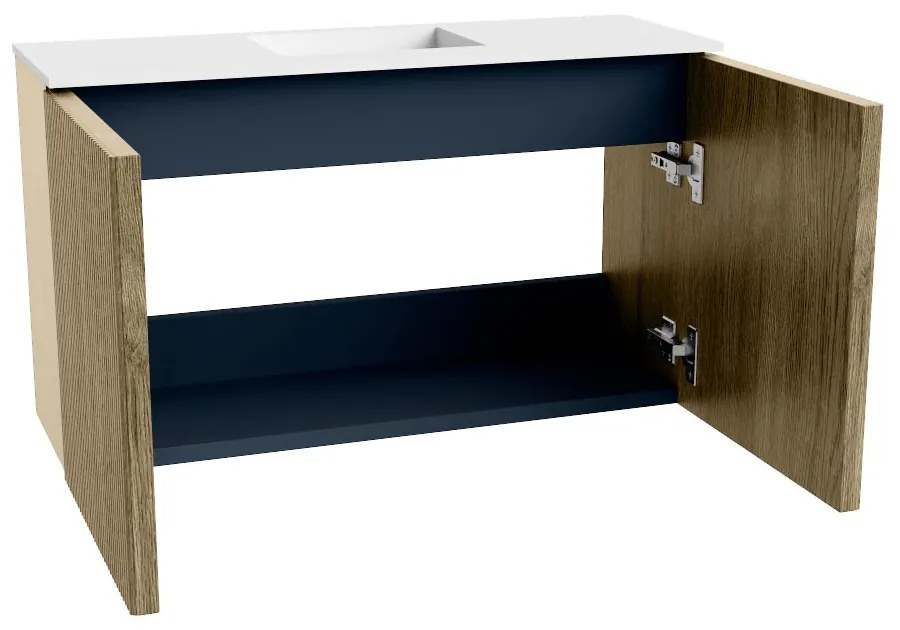 Mondiaz Joya 70cm toiletmeubel dusk met wastafel faye midden 1 kraangat talc