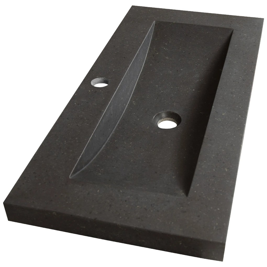 Sanituba Corestone SMALL wastafel basalt met kraangat 80cm