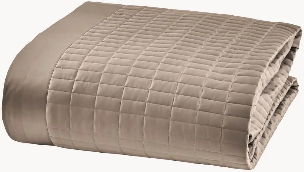 Katoensatijnen bedsprei Smeraldo