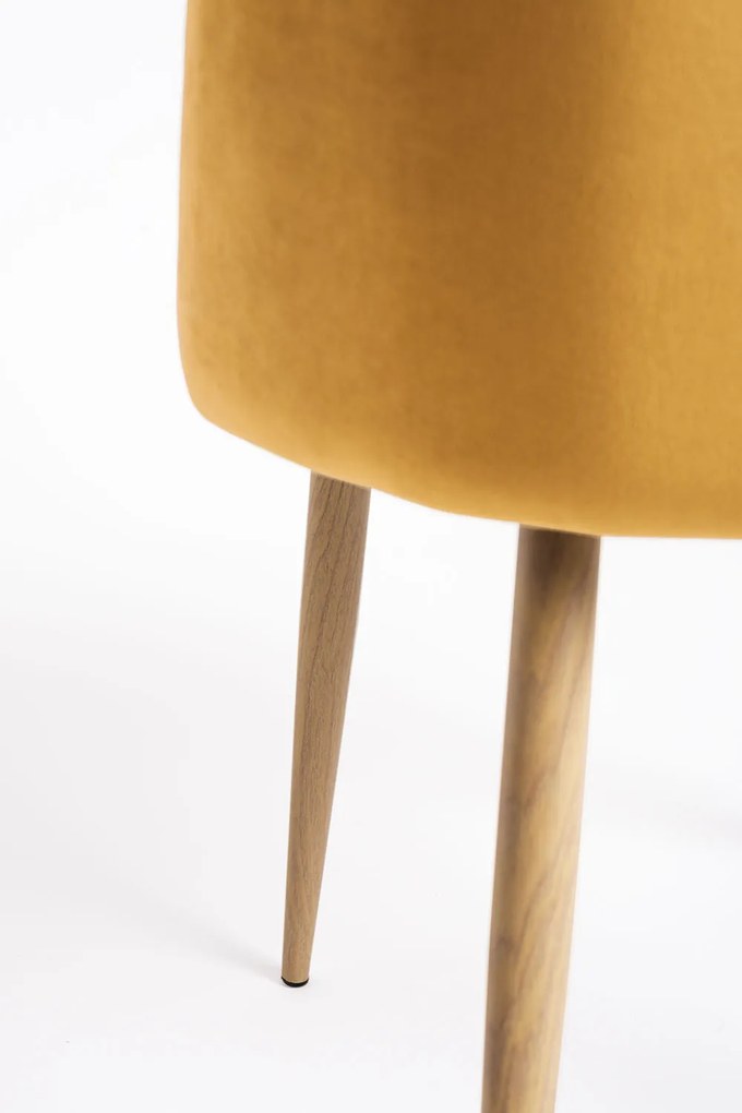 Set 4 fluwelen Vint Stoelen