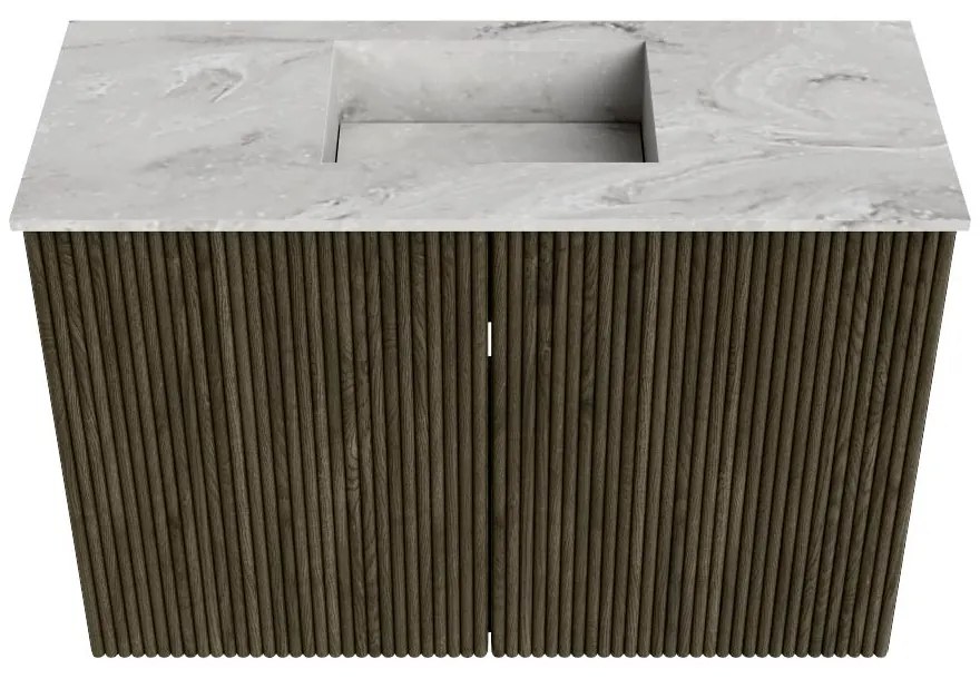 Mondiaz Joya DLux 60cm toiletmeubel shadow met wastafel faye midden zonder kraangat glace