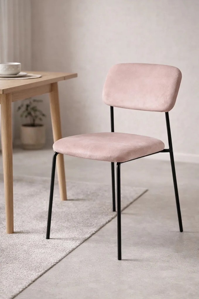 Vius stoel van zwart fluweel