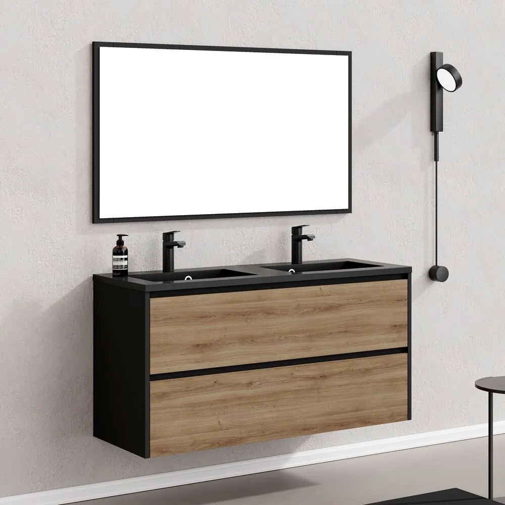 Tiger S-line spiegel met frame 120x70cm mat zwart