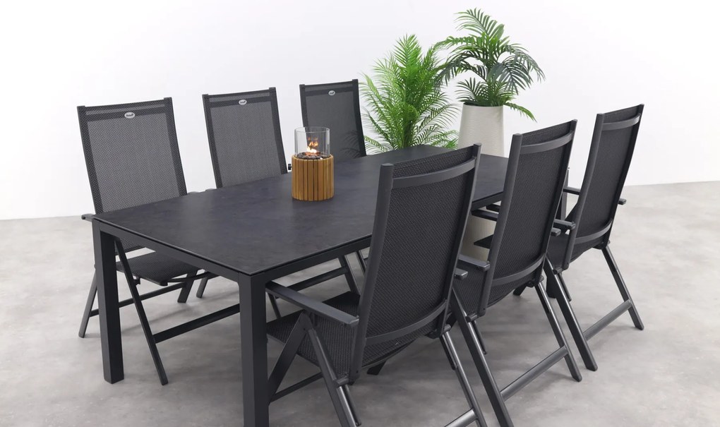 Hartman Napoli/Chaneo verstelbare tuinset - 220x100 cm. - 7-delig