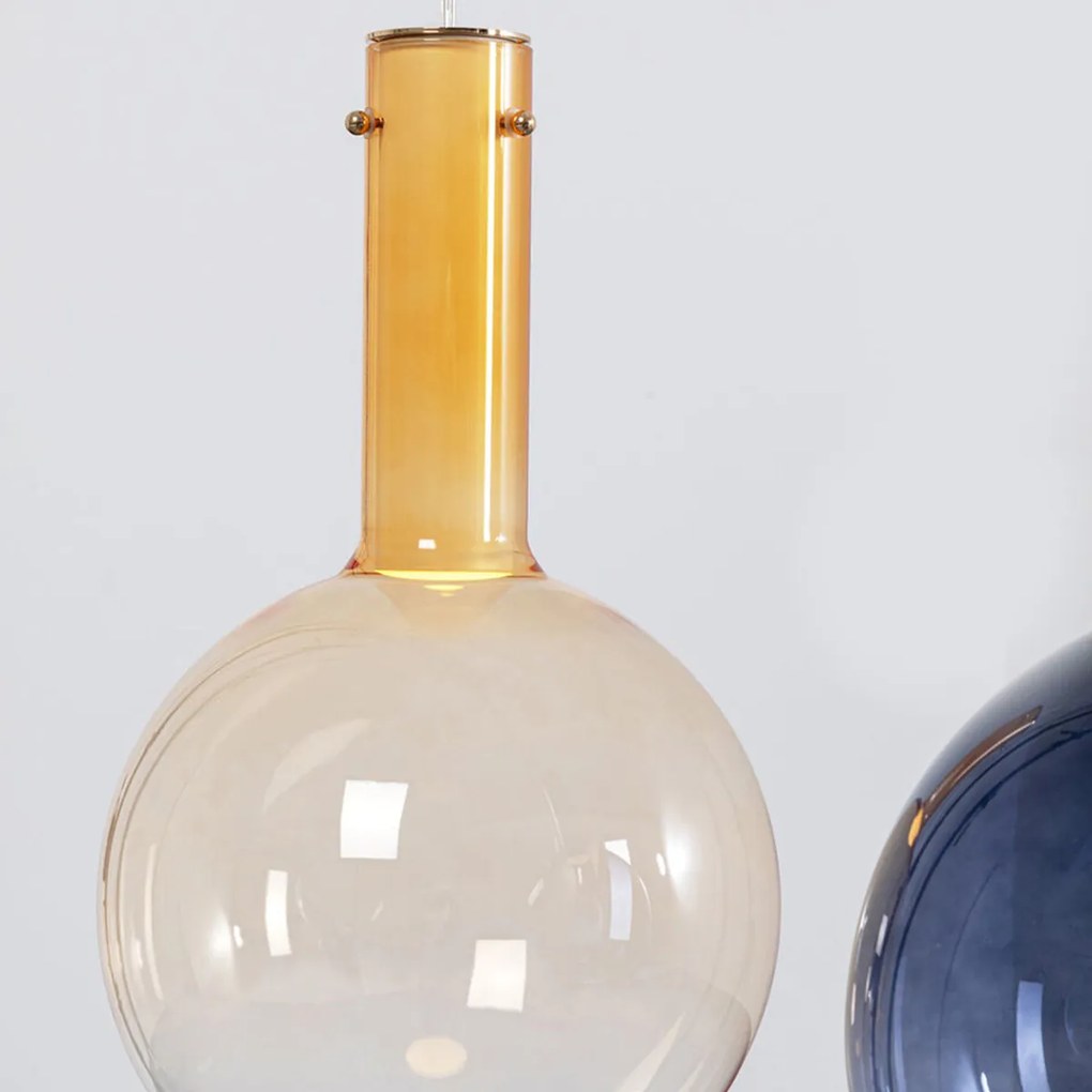 Kare Design Misteriosa Hanglamp Met Gekleurde Glazen Bollen