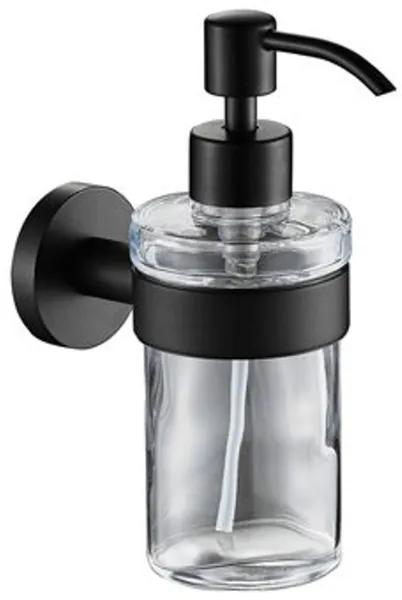 Plieger Vigo zeepdispenser glas met houder zwart 4784426
