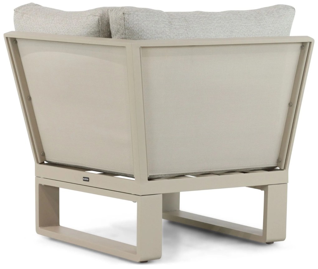 Hoek loungeset 5 personen Aluminium/Polywood (teakfinish) Taupe  Lifestyle Garden Furniture Lezo
