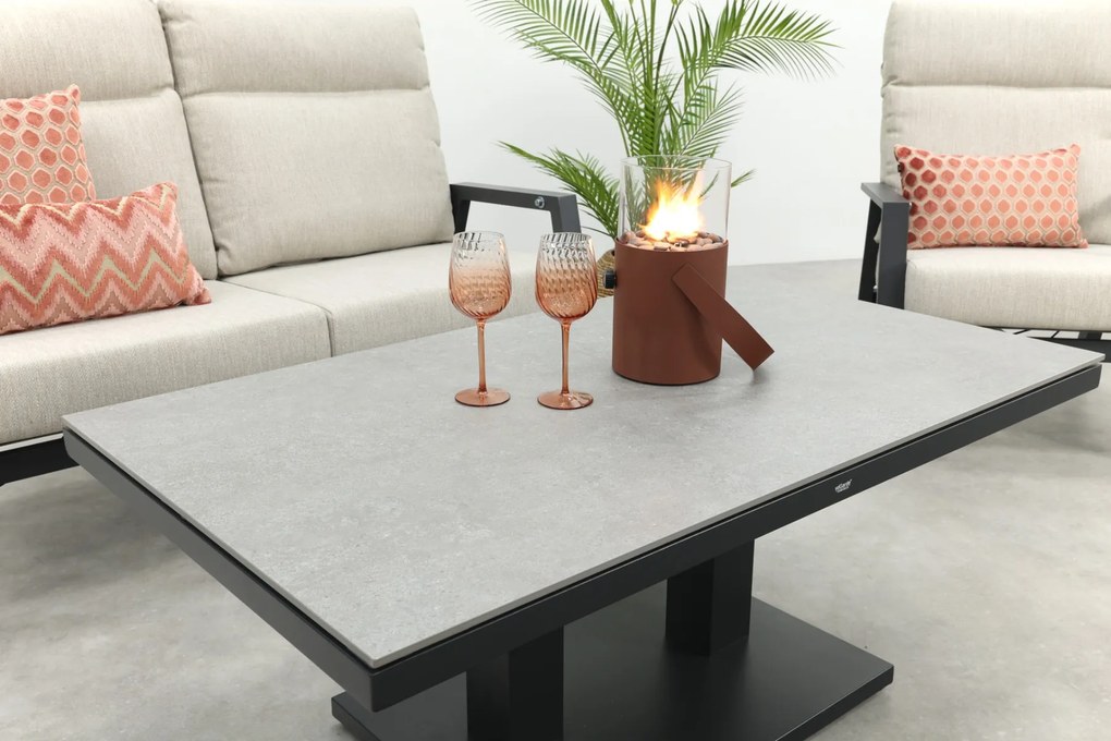 Lagos/Milford stoel-bank loungeset 4-delig verstelbaar