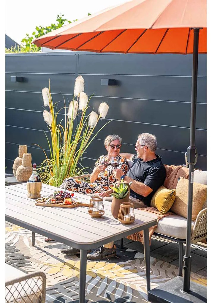 Garden Impressions Kalibo lounge dining set 4-delig - donker grijs