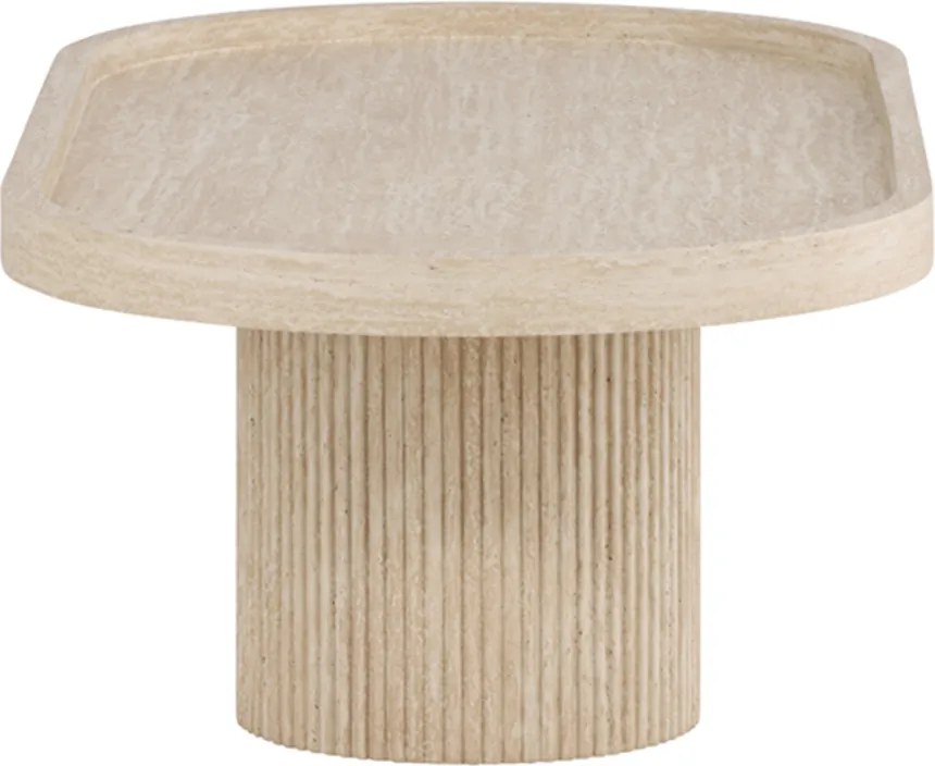 Salontafel Met Travertin-look - 60 X 120cm.