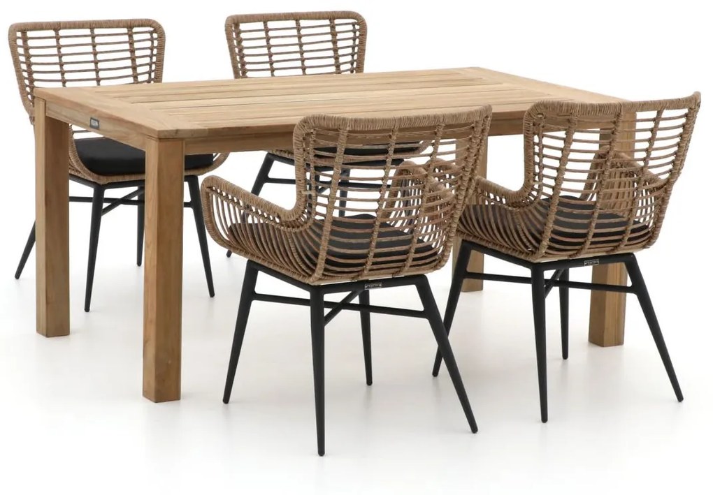 Intenso Asti/ROUGH-S 160cm dining tuinset 5-delig