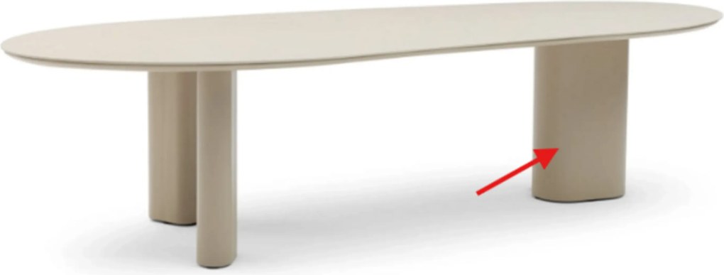 Tuinset 6 personen 240 cm Aluminium/rope Taupe Santika Furniture Santika