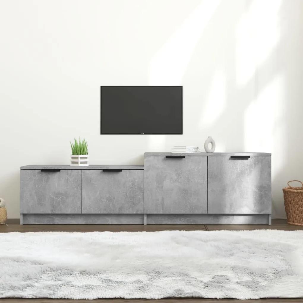 vidaXL Tv-meubel 158,5x36x45 cm bewerkt hout betongrijs
