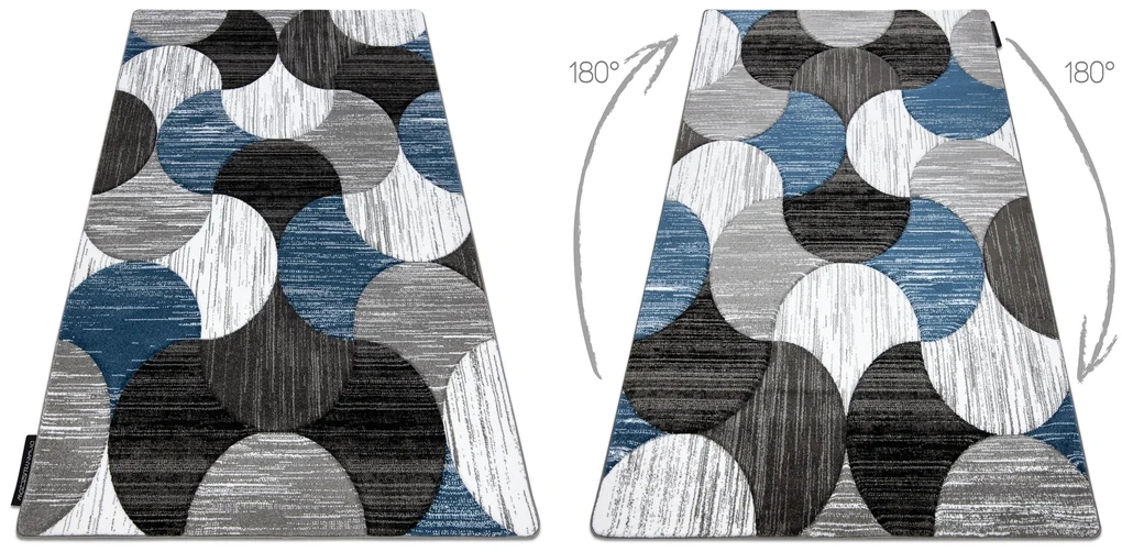 Tapijt ALTER Geo Schelpen blauw