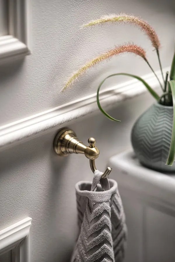 Sapho Diamond handdoekhaak brons