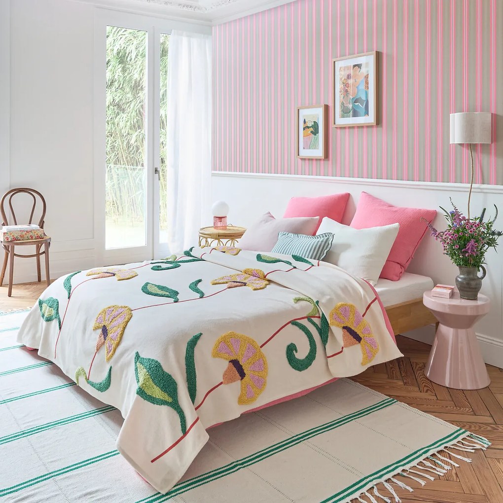 Beddensprei in getuft katoen, Palema