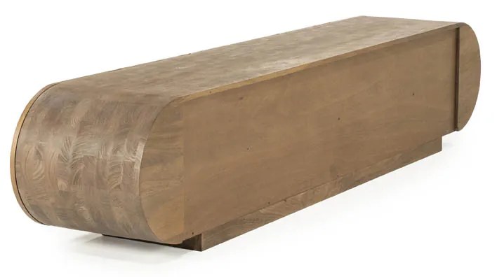 Ovaal Tv-meubel Mangohout 210 Cm - 210x40x43cm.