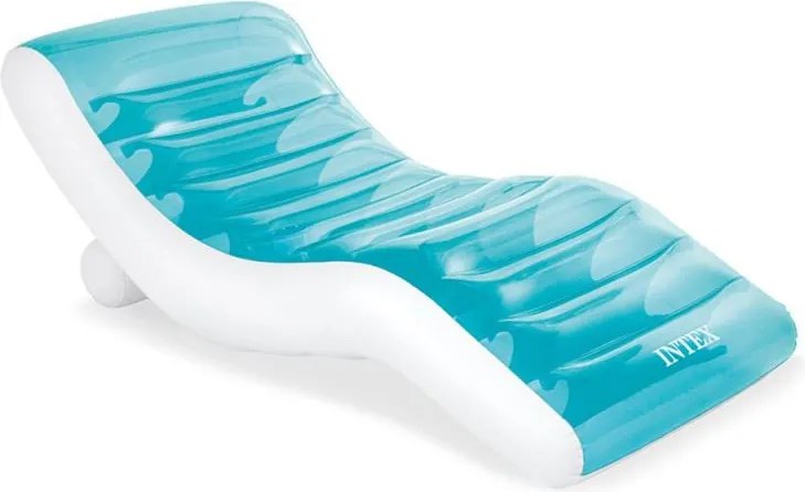 Intex opblaasbare luchtmatras Lounge Splash - blauw - L191 x B99 cm