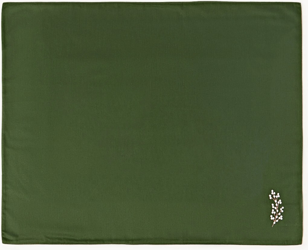 Geborduurde kerst placemats Torry, 2-delig