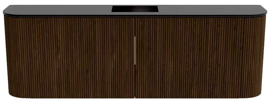 Mondiaz Joya 125cm toiletmeubel ronding links/rechts walnut met wastafel faye midden 1 kraangat urban