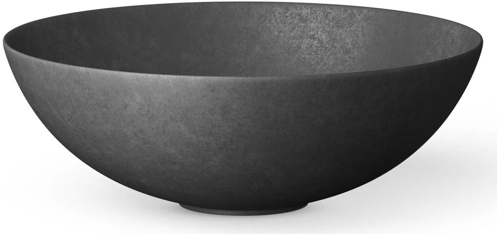 Looox Ceramic Raw Opzetkom Ø 40x15 cm Raw Black