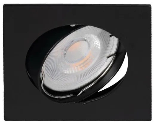 Sapho Navi vierkante inbouwspot 10W zwart mat