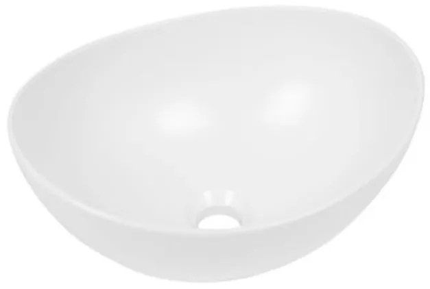 Plieger Scale keramische opbouw waskom ovaal 40.6xx32.2xx18.2cm mat wit 0276146